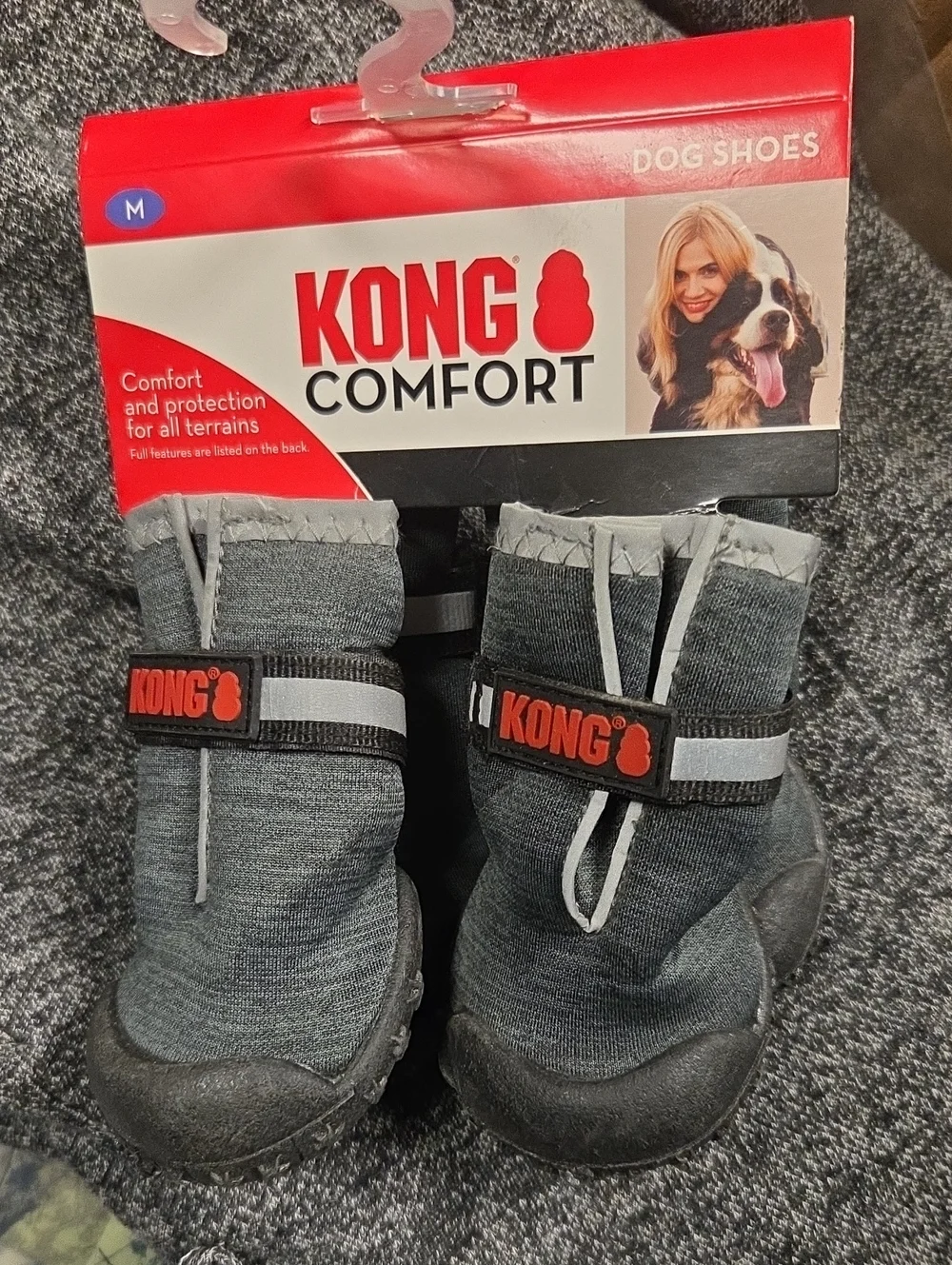KONG Comfort Dog Shoes in Black and Red